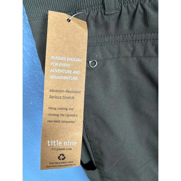 NWT Title Nine Women Gray Clamber Capri Hiking Nylon Pants 12 MSRP$109 - Picture 8 of 12
